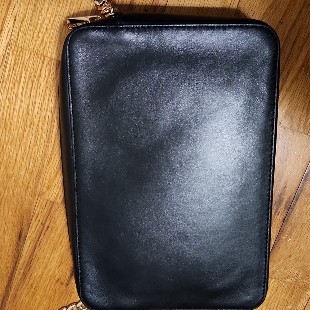 BNWT Michael Kors Jet Set Travel Black Diamond Leather Large Crossbody Bag - Picture 4 of 6